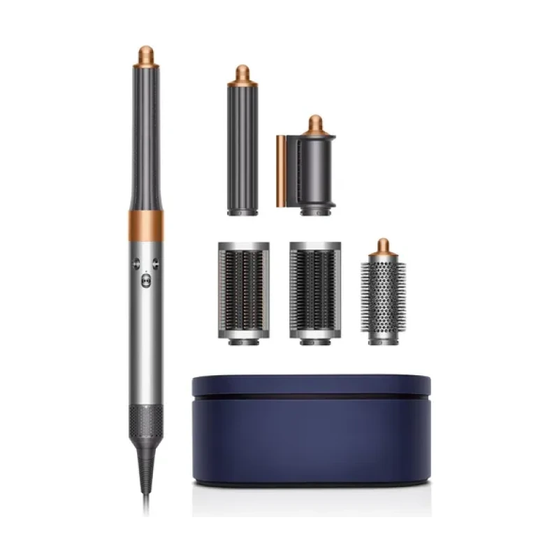 Dyson Airwrap Styler Complete Long Curling Iron + Added Value (Diffuser and Travel Bag Included) - Nickel/Copper (Open Box)