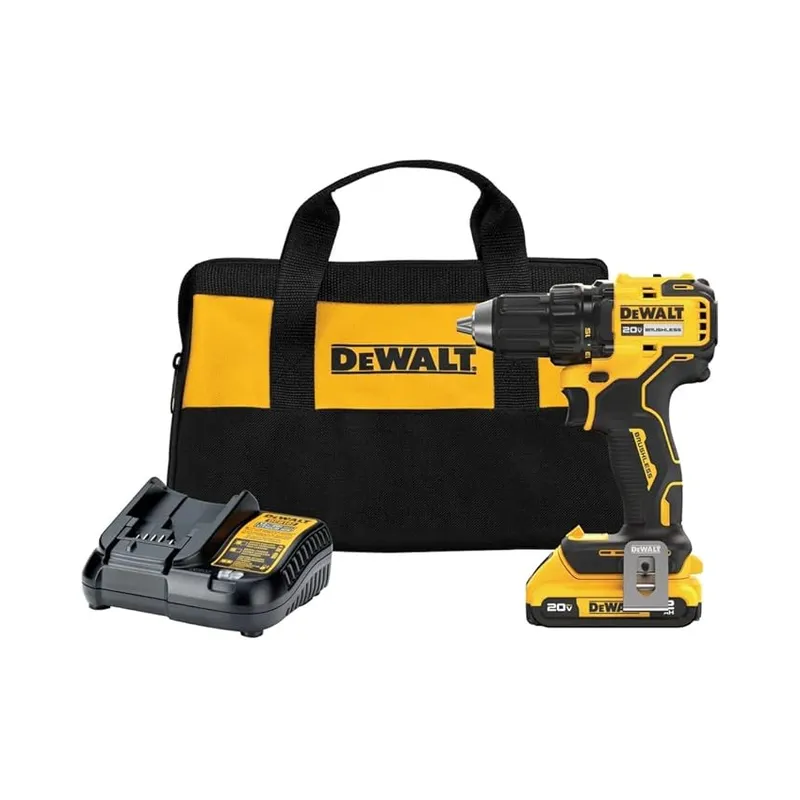 DEWALT 20V MAX Brushless 1/2 in. Cordless Compact Drill Driver Kit, Ratcheting Chuck, LED (DCD793D1) - Brand New
