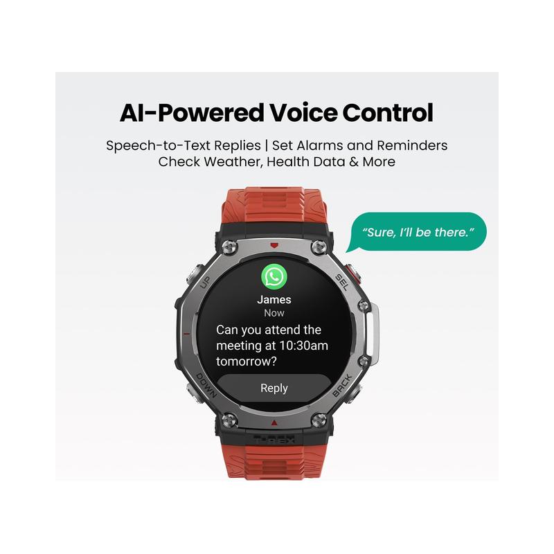 Amazfit T-Rex 3 Rugged Smartwatch - Military-Grade Durability, Dual-Band GPS, Offline Maps, 170+ Sport Modes, and 27-Day.