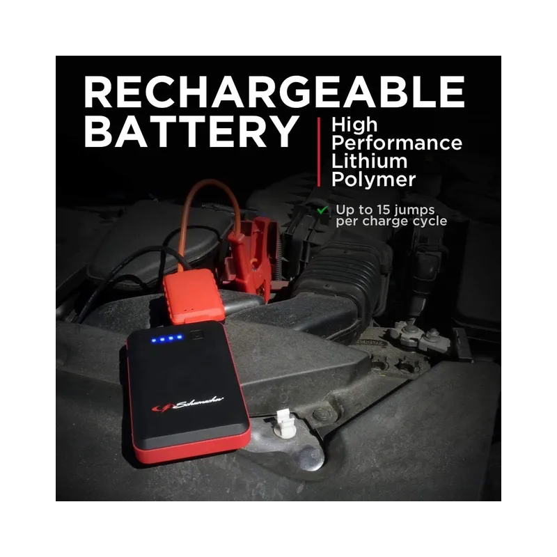 Schumacher SL1338 400 Amp 12V Rechargeable Lithium Jump Starter Starts 4.0L (Everyday Jump Starting Built 4 Power) - Brand.