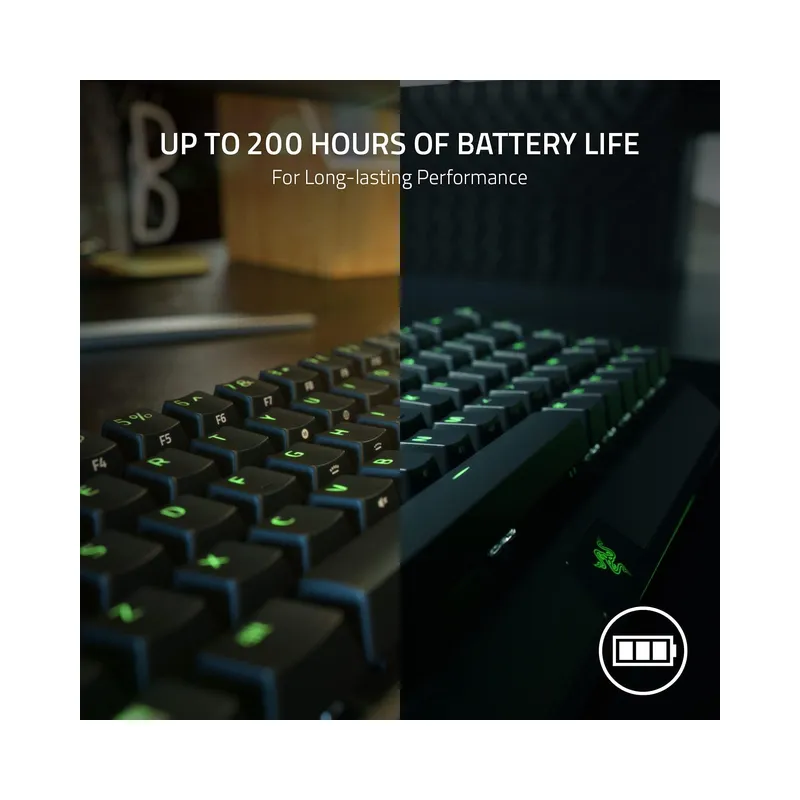 Razer - BlackWidow V3 Mini Hyperspeed 65% Wireless Mechanical Clicky Tactile Switch Gaming Keyboard with Chroma RGB.