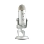 Logitech Blue Yeti Silver USB Mic for Recording, Streaming & Gaming on PC and Mac with Blue Voce Effects 4 Pickup Patterns.