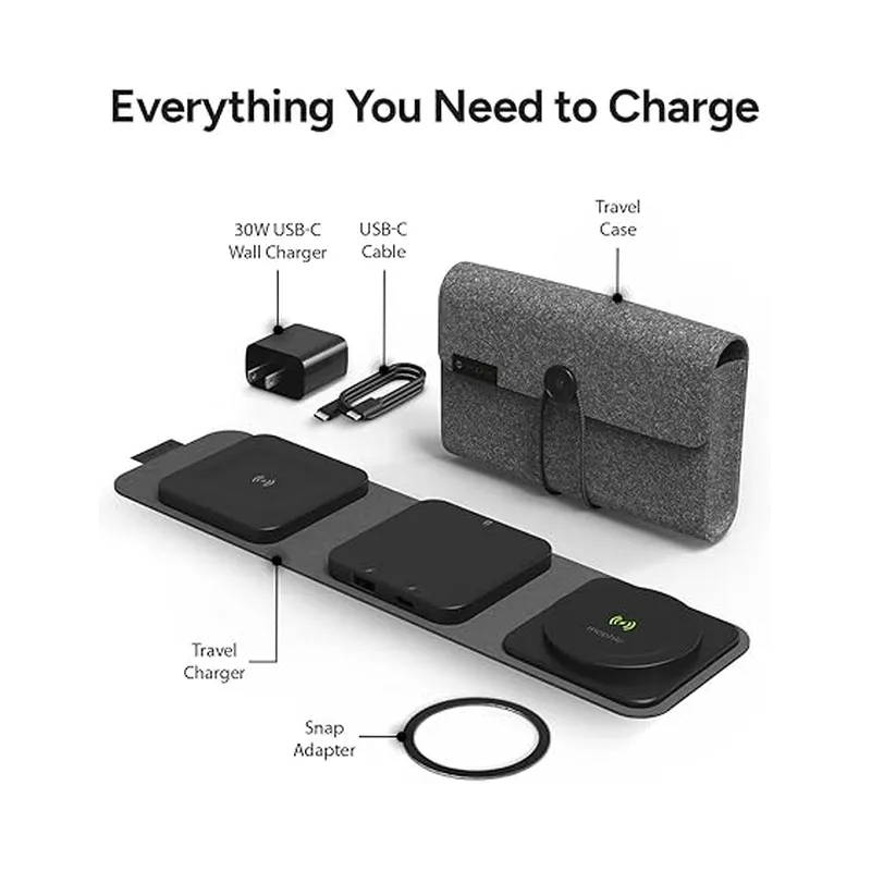 Mophie Wireless 3 in 1 Travel Magnetic Wireless Charging Station (Brand New) - view 6