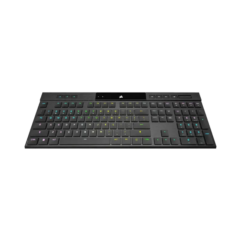 CORSAIR - K100 Air Wireless Full-Size Bluetooth RGB Mechanical Cherry MX Ultra Low Profile Tactile Switch Gaming Keyboard -.