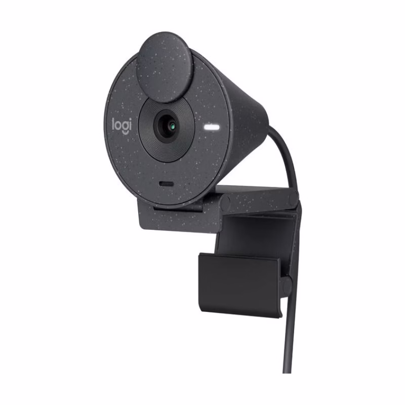 Logitech Brio 300 1920x1080p USB-C Webcam with Privacy Shutter - Graphite (Brand New)