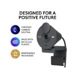 Logitech Brio 300 1920x1080p USB-C Webcam with Privacy Shutter - Graphite (Brand New) - view 2