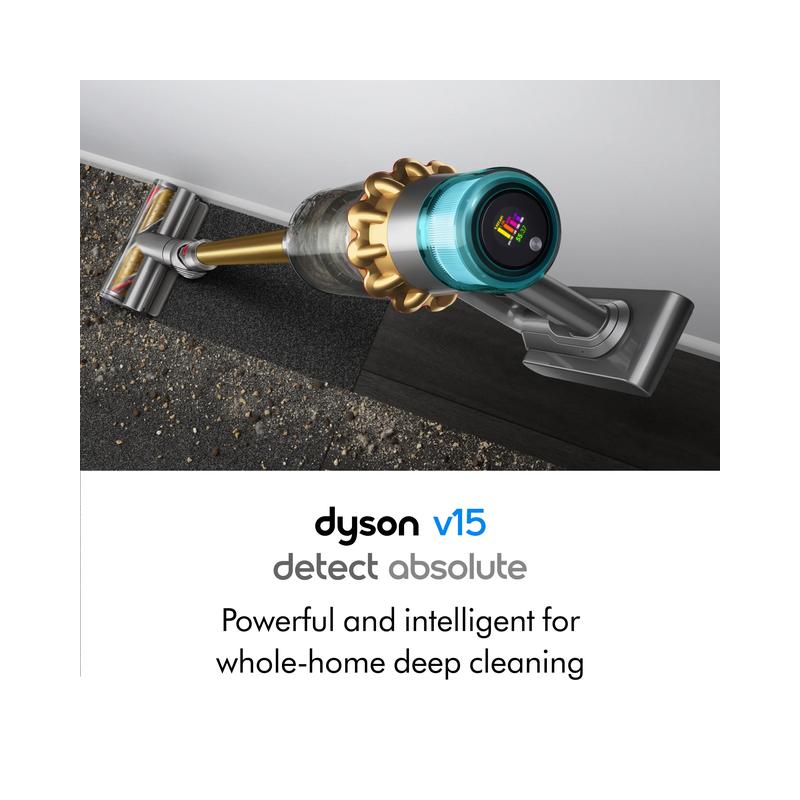 Dyson V15 Detect Absolute Cordless Vacuum (Gold/Iron) - Open Box - view 8