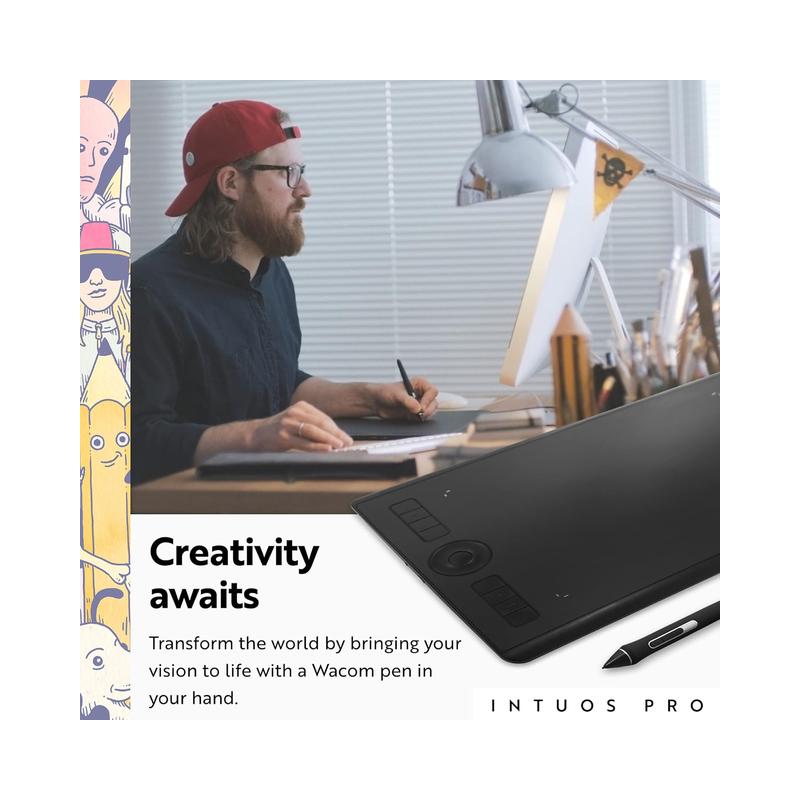 Wacom Intuos Pro Creative Pen Tablet (PTH-660/K0-AC), Black - Brand New - view 2