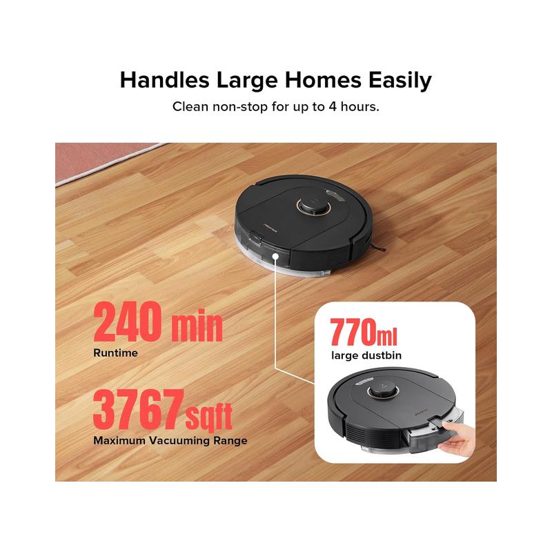 Roborock Q5 Pro Robot Vacuum and Mop Combo, DuoRoller Brush, 5500Pa Suction, LiDAR Navigation, Robotic Vacuum Cleaner -.
