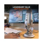 Logitech Blue Yeti Silver USB Mic for Recording, Streaming & Gaming on PC and Mac with Blue Voce Effects 4 Pickup Patterns.