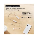 Sony WI-C100 Wireless in-Ear Bluetooth Headphones with Built-in Microphone, Black - Brand New - view 2