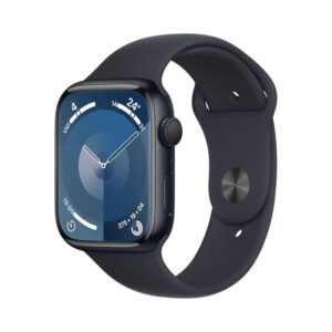 Apple Watch Series 9 Smartwatch with Aluminium Case with Sport Band, Fitness Tracker, Blood Oxygen & ECG Apps,.