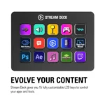 Elgato Stream Deck MK.2 – Studio Controller, 15 macro keys, trigger actions in apps and software like OBS, Twitch -White -.