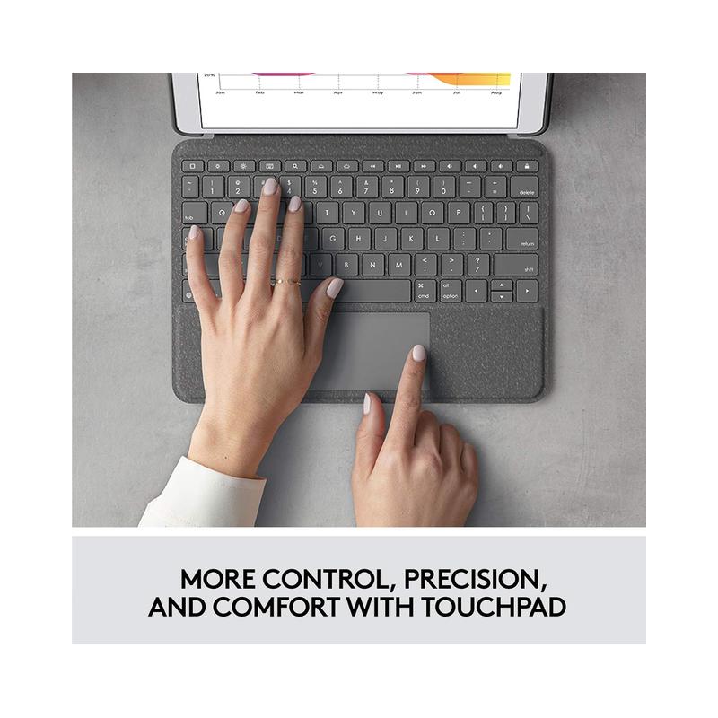 Logitech Combo Touch Keyboard Folio for Apple iPad 10.2" (7th, 8th & 9th Gen) | Graphite | Certified Pre Owned - view 2