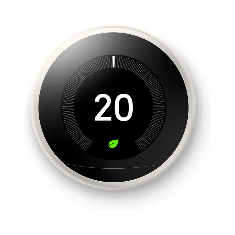 Google Nest Learning Thermostat, 3rd Generation (Works with Amazon Alexa), Stainless Steel - Band New