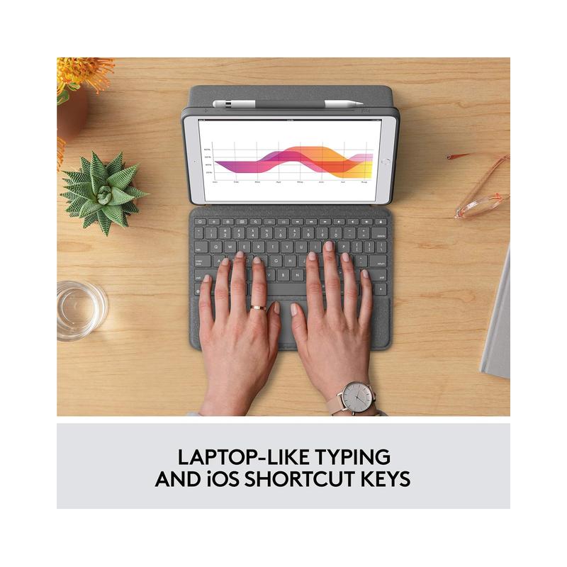 Logitech Combo Touch Keyboard Folio for Apple iPad 10.2" (7th, 8th & 9th Gen) | Graphite | Certified Pre Owned - view 4
