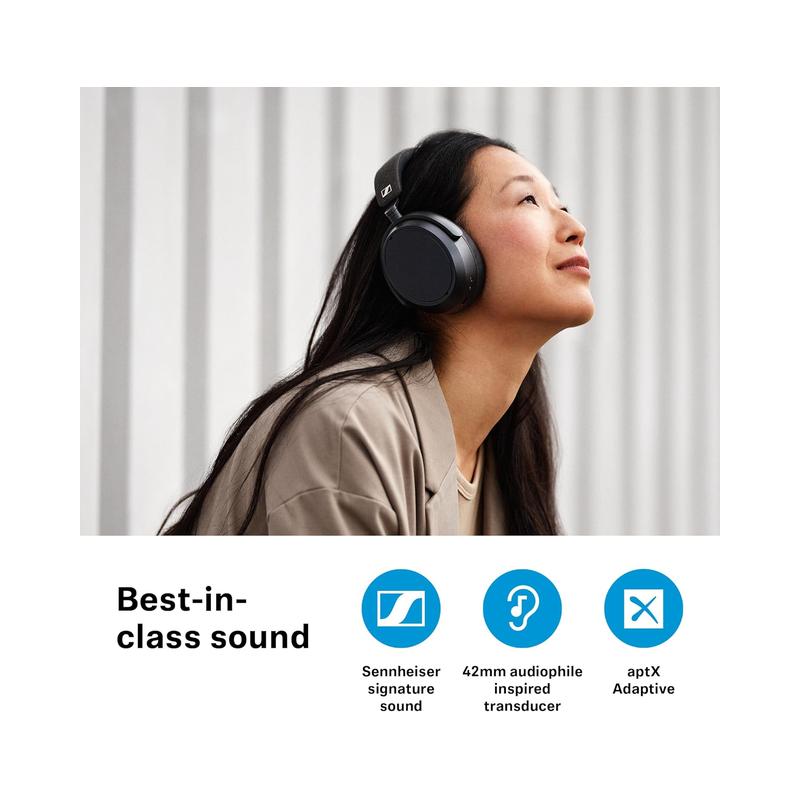 SENNHEISER Momentum 4 Wireless Headphones - Bluetooth Headset for Crystal-Clear Calls with Adaptive Noise Cancellation.