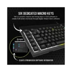 Corsair K55 RGB PRO Membrane Wired Gaming Keyboard – 6 Macro Keys with Elgato Integration – QWERTY NA – PC, Mac, Xbox –.