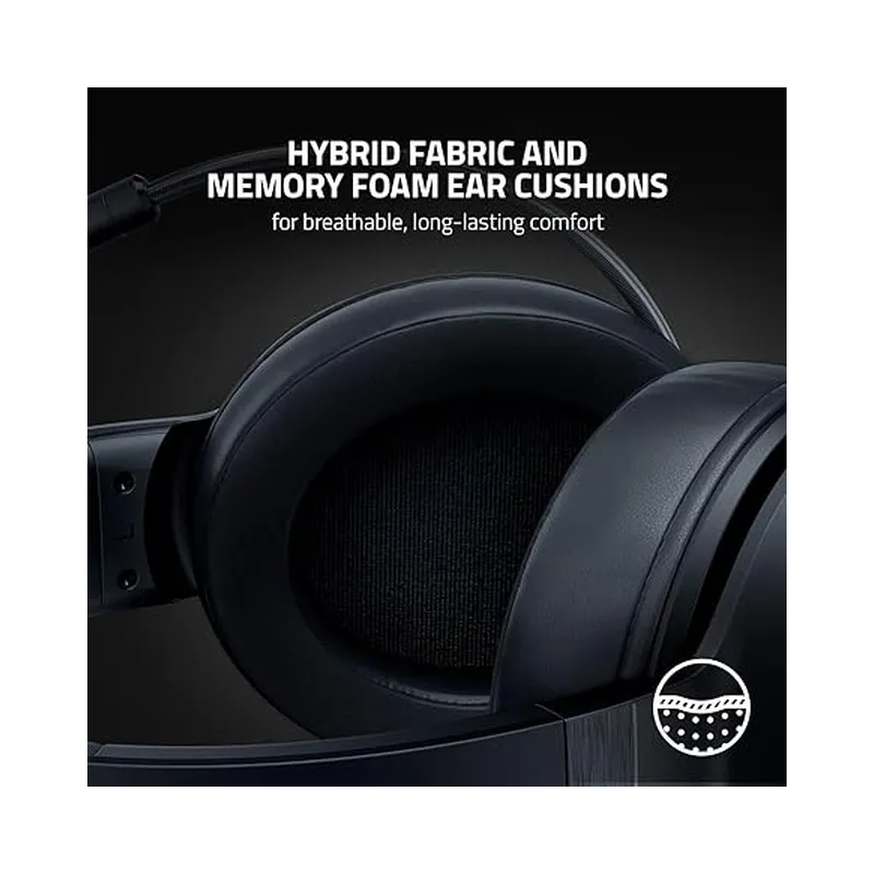 Razer Kraken V3 X Wired USB Gaming Headset: Lightweight Build - Triforce 40mm Drivers - HyperClear Cardioid Mic - 7.1.