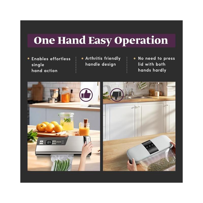 Mesliese Vacuum Sealer Machine, 95kPa 140W Double Seal Powerful Food Sealer - Brand New - view 8