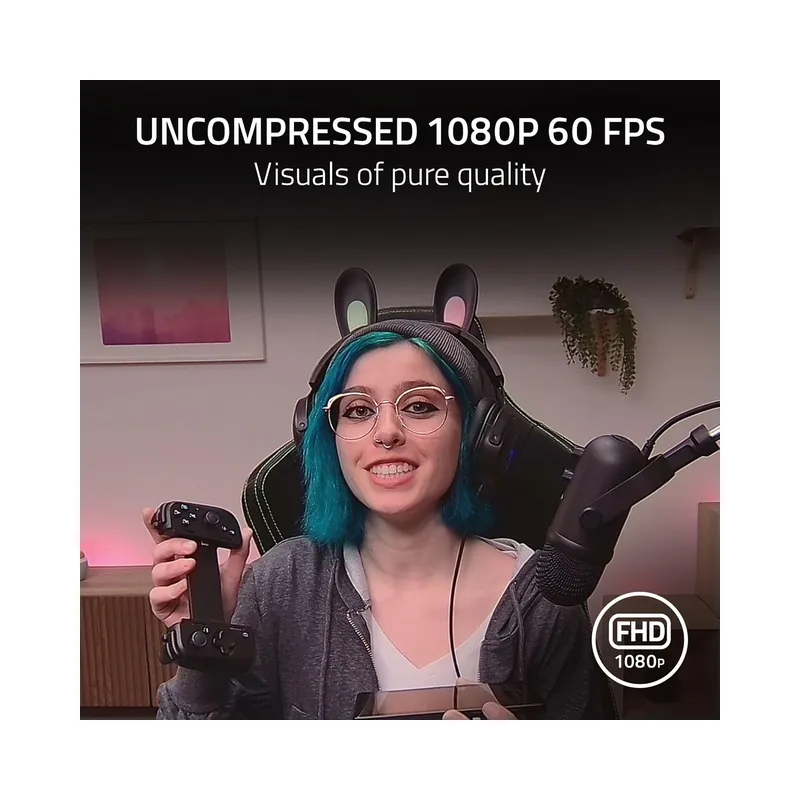 Razer Kiyo Pro Webcam for Streaming, Gaming, Video Calls: Full HD 1080p 60FPS - Adaptive Light Sensor - HDR Enabled - Wide.