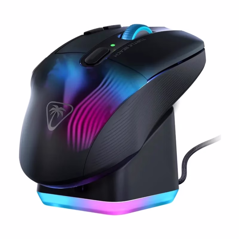 Turtle Beach Kone XP Air Wireless Customizable Ergonomic RGB Gaming Mouse, 4D Wheel - Black (Brand New)