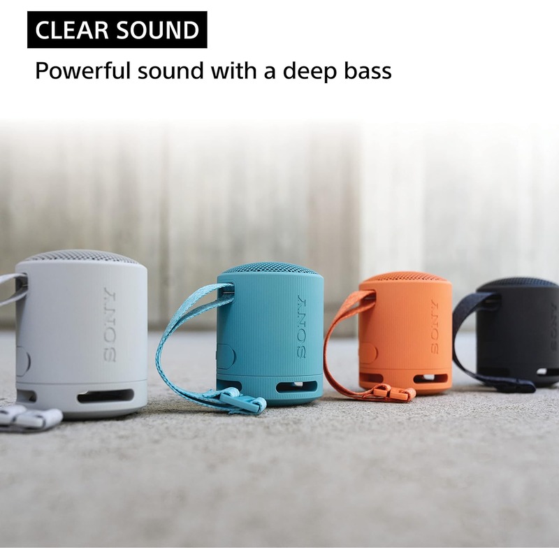 Sony SRS-XB100 Wireless Bluetooth Portable Lightweight Super-Compact Travel Speaker, Extra-Durable IP67 Waterproof &.