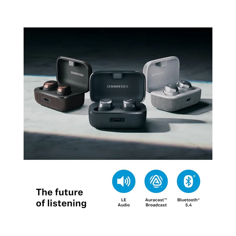Sennheiser Momentum True Wireless 4 Smart Earbuds with Bluetooth 5.4, Crystal-Clear Sound, Comfortable Design, 30-Hour.