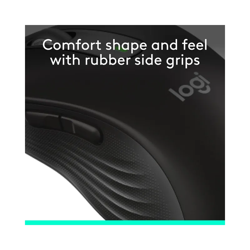 Logitech Signature M650 L Full Size Wireless Mouse, Black - Brand New - view 5
