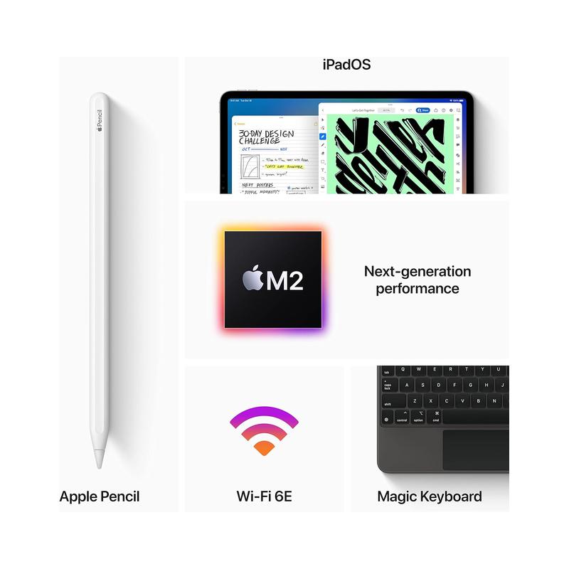 Apple iPad Pro 6th Generation 256GB WIFI + CELLULAR, Space Gray (Open Box with Apple Warranty) - view 4