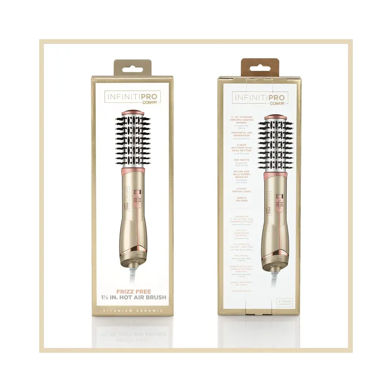CONAIR INFINITIPRO Frizz Free 1 1/2-inch Hot Air Brush, Dryer Brush - view 5