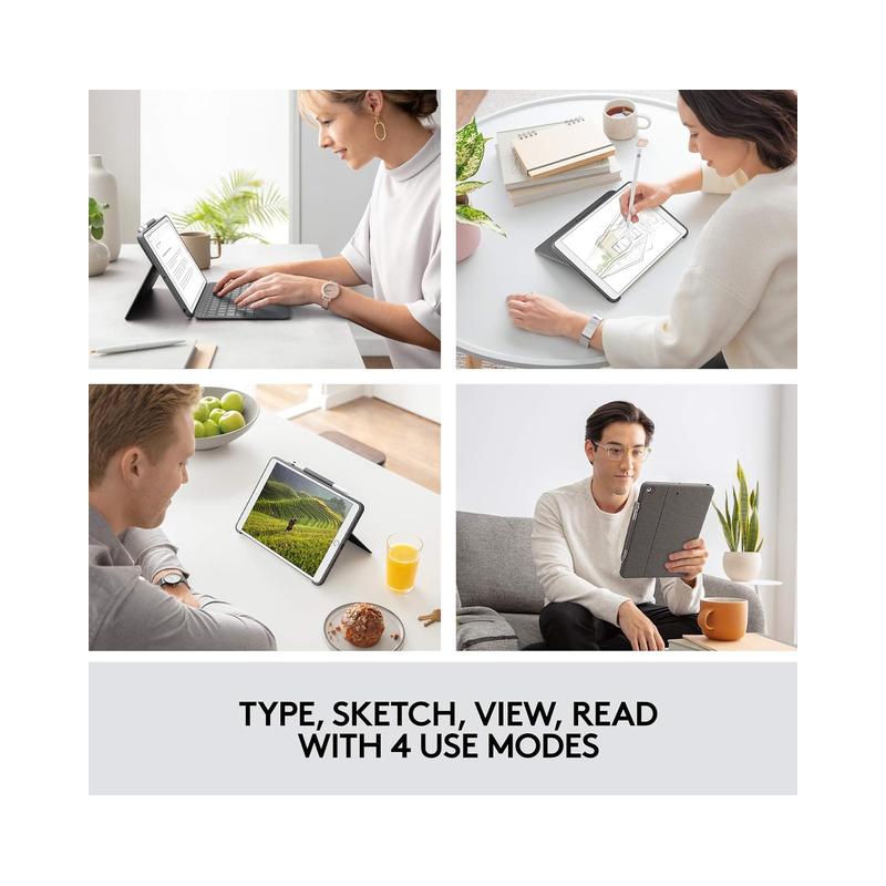 Logitech Combo Touch Keyboard Folio for Apple iPad 10.2" (7th, 8th & 9th Gen) | Graphite | Certified Pre Owned - view 8