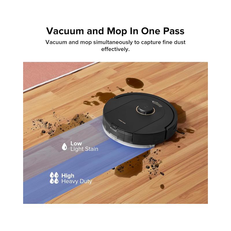 Roborock Q5 Pro Robot Vacuum and Mop Combo, DuoRoller Brush, 5500Pa Suction, LiDAR Navigation, Robotic Vacuum Cleaner -.