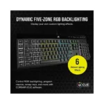 Corsair K55 RGB PRO Membrane Wired Gaming Keyboard – 6 Macro Keys with Elgato Integration – QWERTY NA – PC, Mac, Xbox –.