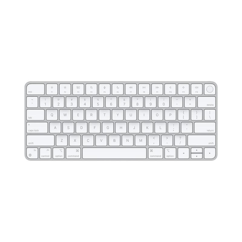 Apple Magic Keyboard with Touch ID: Wireless, Bluetooth, Rechargeable. US English - White Keys - Open Box