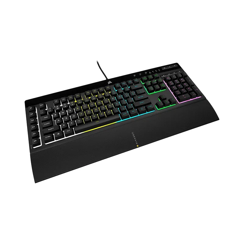 Corsair K55 RGB PRO Membrane Wired Gaming Keyboard – 6 Macro Keys with Elgato Integration – QWERTY NA – PC, Mac, Xbox –.