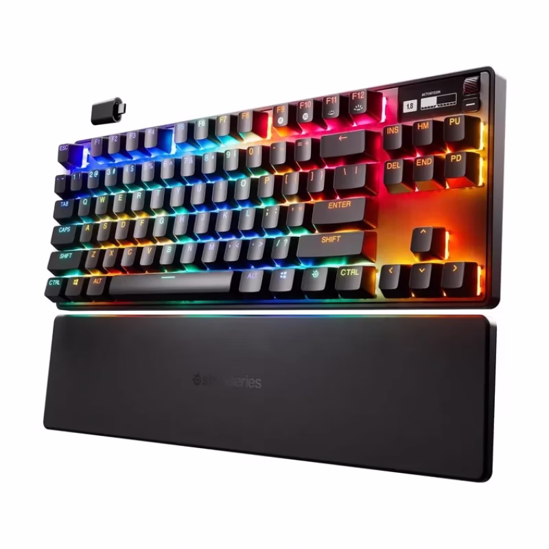 New SteelSeries Apex Pro TKL Wireless HyperMagnetic Gaming Keyboard — World's Fastest Keyboard — Esports Tenkeyless — OLED.