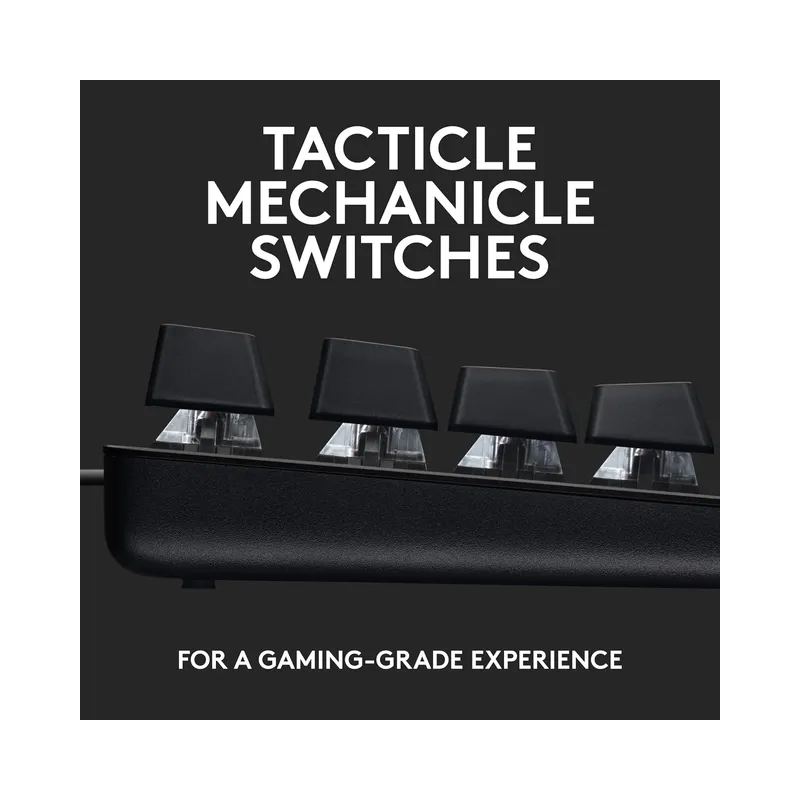 Logitech G413 SE Full-Size Mechanical Gaming Keyboard - Backlit Keyboard with Tactile Mechanical Switches, Anti-Ghosting,.