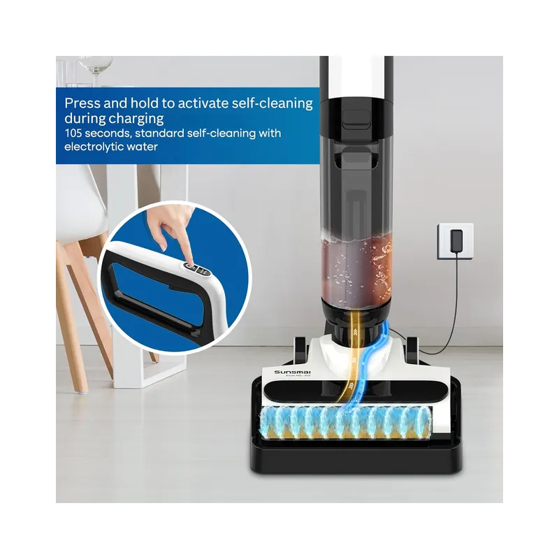 SUNSMAI - Wet Dry Vacuum Cleaner with Filtration and electrolytic Water, S12 Vacuum Cleaner Cordless with Battery and Voice.
