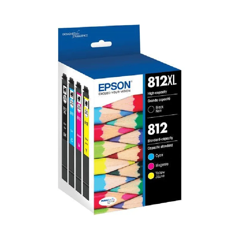 [Original] EPSON T812XL T812 (T812XL-BCS) Black and Color Inkjet Cartridge