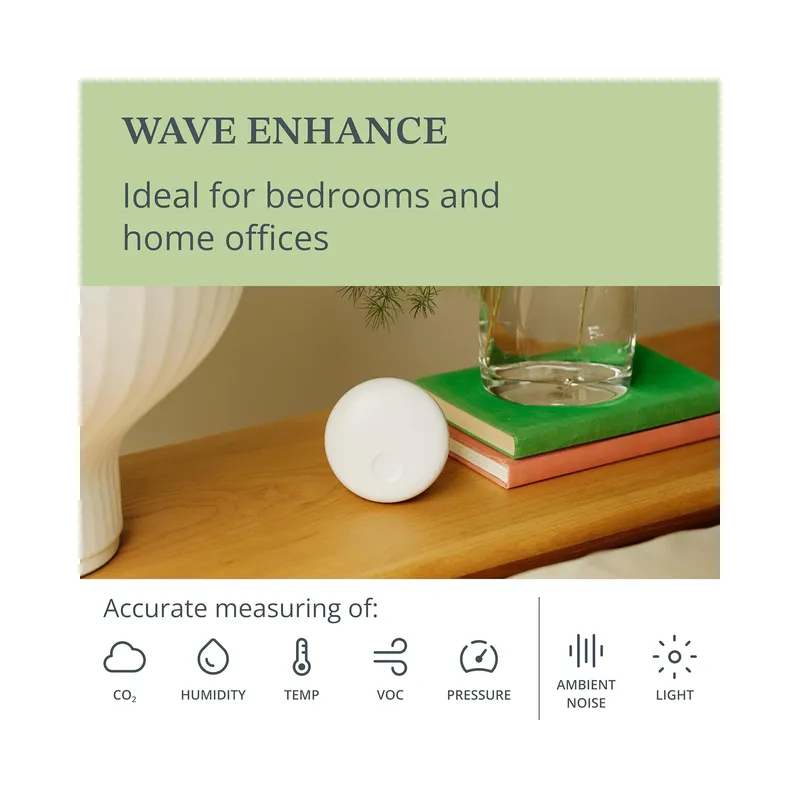 Airthings Wave Mini Indoor Air Quality Monitor with Mold-Risk Indication (Brand New) - view 4