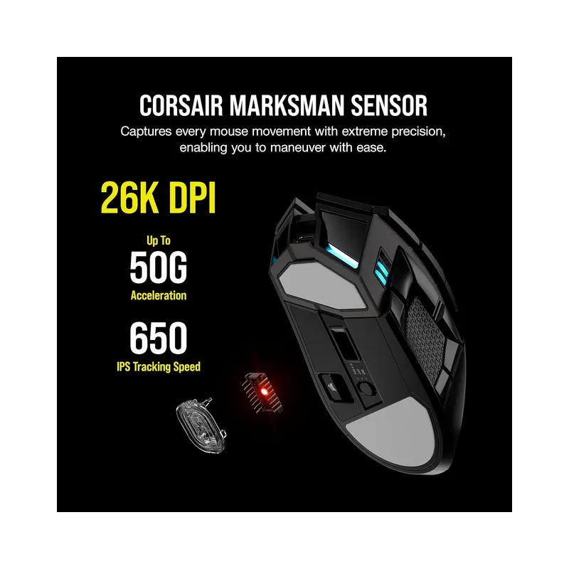Corsair DARKSTAR RGB Wireless Gaming Mouse - (Brand New) - view 5