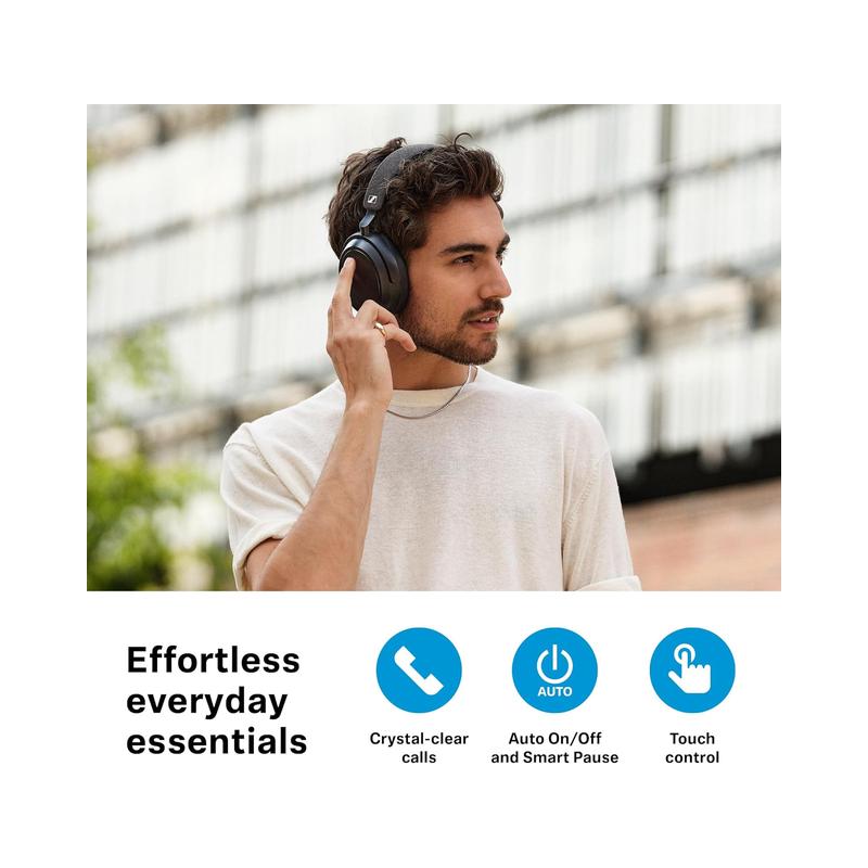 SENNHEISER Momentum 4 Wireless Headphones - Bluetooth Headset for Crystal-Clear Calls with Adaptive Noise Cancellation.