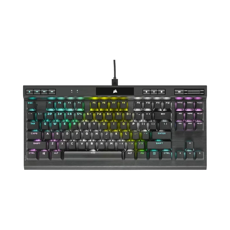 Corsair K70 RGB TKL CHAMPION SERIES Tenkeyless Mechanical Gaming Keyboard (CHERRY MX Silent Keyswitches: Linear and Quiet ,.