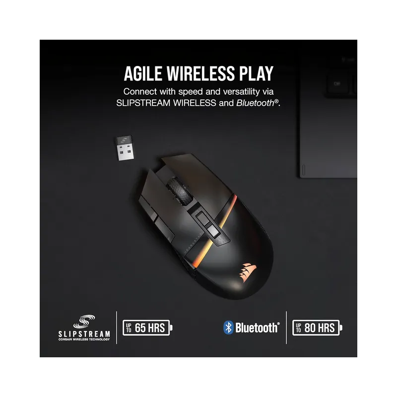 Corsair DARKSTAR RGB Wireless Gaming Mouse - (Brand New) - view 4