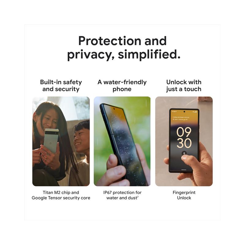 Google Pixel 6a 128GB 5G (Unlocked) – 6.1” OLED Display, Google Tensor Processor, Dual Rear Cameras with Magic Eraser,.