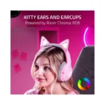 Razer Kraken Kitty V2 BT Wireless RGB Headset: Chroma RGB Kitty Ears & Earcups - Lightweight - 40 Hr Battery w/Type C.