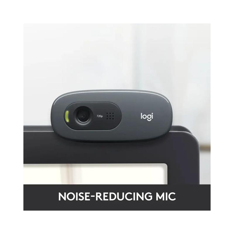 Logitech C270 720 Webcam with Noise-Reducing Mics - Black (Brand New) - view 2