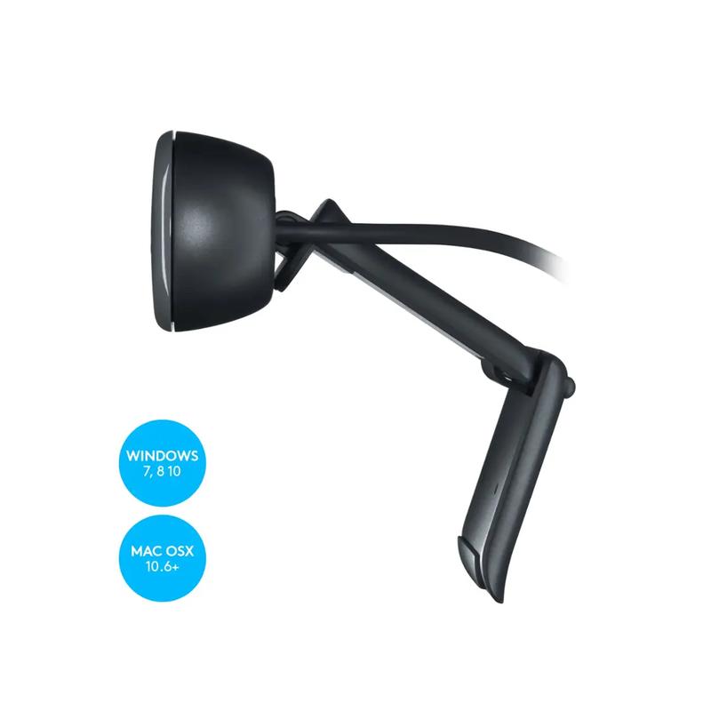 Logitech C270 720 Webcam with Noise-Reducing Mics - Black (Brand New) - view 5