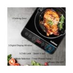 Cusimax Induction Cooktop, 1800W Stainless Steel Portable Induction Burner with Timer (CMIC-180B1) - Brand New - view 5